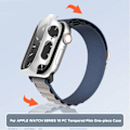Miniatyrbild 3 av 6: Härdat Glas+Skal För Apple Watch 10 42mm 46mm Matt Hård PC Bumper Skärmskydd Fodral iWatch serie 10 42/46 Tillbehör Lavender Series 10 42MM