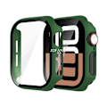Miniatyrbild 1 av 6: Skärmskydd för Apple Watch-fodral 46MM 42MM HD Härdat Glas med Hård PC Stötfångare Skal för iWatch Serie 10 Skyddsfodral 12 Military Green Series 10 42mm