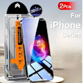 Miniatyrbild 1 av 6: 1-2 st Skärmskydd i härdat glas för iPhone 16 15 14 13 12 11 XR XS Pro Max Plus med installationskit Remove Magicjohn For iPhone 16 ProMax 2Pcs Anti-Peeping