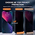 Miniatyrbild 2 av 6: NNBILI 3-pack Skärmskydd med Sekretessfilter Passar IPhone 16 15 14 13 12 PRO MAX Sekretesskydd Passar IPhone 11 PRO XS iPhone 7plus 3pcs