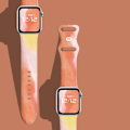 Miniatyrbild 1 av 6: Svart Unity-armband för Apple Watch-armband 44mm 45mm Ultra 2 49mm 41mm 40mm Tryckt silikon leopardarmband iWatch 9 8 7 6 5 4 SE 16 Colorful Sakura 49mm 45mm 44mm 42mm