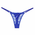 Miniatyrbild 1 av 6: ALLTOOALL Sexiga spetsunderkläder för kvinnor, låg midja, justerbara stringtrosor, transparent G-string, kvinnliga, andningsbara underbyxor, underkläder BLUE 40-70KG