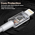 Miniatyrbild 5 av 6: PD 30W Snabbladdning Typ C Kabel För Apple iPhone 13 12 11 14 15 16 Pro Max Plus USB C Kabel Snabbladdning Datakabel Tillbehör 30W USB C Cable 0.25m