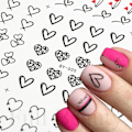 Miniatyrbild 6 av 6: 12 st Vatten Dekaler Nagelkonst Hjärta Kärleksbrev Katter Blommor Dekaler Transfer Sliders Tatuering Alla Hjärtans Dag Dekorationer Manikyr TRBY BY025-036