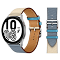 Miniatyrbild 1 av 6: 20mm 22mm Läderarmband För Samsung Galaxy watch 5 pro/Active 2/3/S3/Huawei GT-2-Pro Armband correa Galaxy Watch 7/6/5/4 armband Blue Lin Craie Amazfit bip-GTS 2