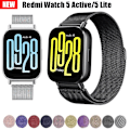 Miniatyrbild 2 av 5: Milanese Armband för Xiaomi Redmi Watch 5 Active Metallögla Rostfritt Stål Armband Redmi Watch 5 Lite Magnetisk 20mm-22mm Armband Lavender 22 22MM watch band