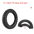 Miniatyrbild 5 av 6: 12 1/2x2.75 Offroad Innerslang Ytterdäck, 12-tums Super Slitstarkt Däck för Elfordon, Mini Motorcykeldäcksdelar inner tube 90D