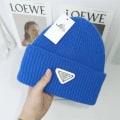 Miniatyrbild 2 av 2: Stickad mössa Höst Vinter Varm mössa blue prada One size