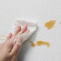 Miniatyrbild 4 av 4: Kiselgur lertapet självhäftande vattentät fuktsäker Linen pattern white 280x50cm