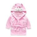 Miniatyrbild 1 av 2: Pojkar flickor pyjamas Baby tecknad pyjamas Vinter huva morgonrock Kitty pajamas 110#