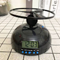 Miniatyrbild 3 av 3: LED flygande väckarklocka Multifunktion Sleepy Lazy UFO väckarklocka black can fly