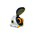 Miniatyrbild 1 av 4: CD-9 Mini Submarine Cool Long Range Earclip Bluetooth hörlurar White yellow submarine style