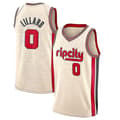 Damian Lillard #0 Baskettröja 21/22 Idrottsuniform för män Cream XL