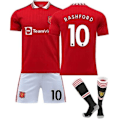 Miniatyrbild 1 av 2: 2022/23 Ny vuxen fotbollströja från Manchester United RASHFORD 10 12-13years
