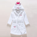 Miniatyrbild 1 av 2: Pojkar flickor pyjamas Baby tecknad pyjamas Vinter huva morgonrock Little Mouse Nightgown 110#