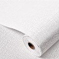 Miniatyrbild 1 av 4: Kiselgur lertapet självhäftande vattentät fuktsäker Linen pattern white 280x50cm