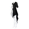 Miniatyrbild 3 av 3: Girls Cruella de Vil Kostym Fancy Dress Cosplay Party Outfit 180 cm