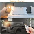 Miniatyrbild 8 av 10: 6st RGB LED underskåpsbelysning Dimbar Puck Closet Remote Colorful