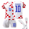 Miniatyrbild 1 av 2: VM-tröja Kroatien 2022 Hemma Modric Fotbollströja 10# MODRIC S
