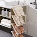 Miniatyrbild 2 av 4: Skoställ hushållsingång inomhus söm sovsal toffelställ cream 4 layers
