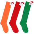 Miniatyrbild 3 av 4: kid julstrumpor höst vinter jultomten strumpa ny lång slang Color Random 3pcs
