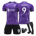 2324 Liverpool Second Away Champions träningsfotbollströja kneepad 24#With socks