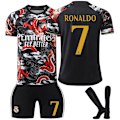 Miniatyrbild 1 av 2: 2425 Real Madrid football jersey dragon pattern commemorative edition 7C Ronaldo jersey kid set 2XL