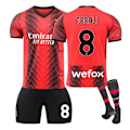 Miniatyrbild 1 av 2: Nytt AC Milan Home Student Training Vuxen Set Sports Team Kit NO.8with socks XXL