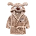 Miniatyrbild 1 av 2: Pojkar flickor pyjamas Baby tecknad pyjamas Vinter huva morgonrock Puppy Nightgown 110#