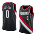 Damian Lillard #0 Baskettröja 21/22 Idrottsuniform för män Black M