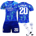 Miniatyrbild 1 av 2: 22/23 Real Madrid Goalkeeper Edition Fotbollströja Set VINI JR. 20 M