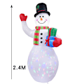 Miniatyrbild 2 av 2: Jul uppblåsbar snögubbe Santa Claus gårdsdekorationer style 3 2.4m UK