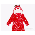 Miniatyrbild 1 av 2: Pojkar flickor pyjamas Baby tecknad pyjamas Vinter huva morgonrock Little Christmas Deer Nightgown 100#