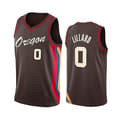 Damian Lillard #0 Baskettröja 21/22 Idrottsuniform för män Brown M