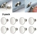 Miniatyrbilde 1 av 5: 2-pakning med syfrie bukseknapper - Juster størrelse - Hvit Silver 4-pack