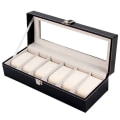 Miniatyrbilde 1 av 6: Luksuriøs klokkeboks / klokkeboks / Urbox / Urbox for 6 klokker Black