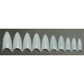 Miniatyrbild 4 av 5: 500st nageltippar stiletto tippar lösnaglar nageltips Mjölkvit