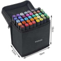Miniatyrbilde 3 av 6: 40-Pack - Merkepenner med etuier - Dobbeltsidig - Penner Multicolor