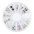 Pikkukuva 1 / 5: 12 kpl kynsikoristeita metallisia Rosette-kynsikoruja Multicolor