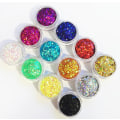 Miniatyrbillede 1 af 2: 12 dåser hexagon glitter Multicolor