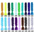 Miniatyrbild 3 av 7: Jumbo braids, Ombre braids , Rasta flätor  - 30 färger Black Enfärgad - #1