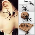 Miniatyrbilde 4 av 5: Halloween øredobber Spider - Black Spider - Black 1st 
