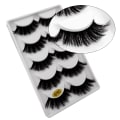 Miniatyrbilde 1 av 5: 5 par falske øyevipper - 3D faux mink - G703 Black