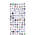 Miniatyrbillede 2 af 2: 100 stk Fashion Graffiti Stickers Vandtæt Laptop Skøjte - Space Multicolor