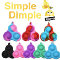 Pikkukuva 2 / 6: Yksinkertainen kuoppa, MINI Pop it Fidget Finger Toy / Leksak- CE Black 3-Bubblor - Svart