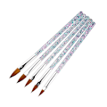 Miniatyrbilde 3 av 6: 5 stk Eksklusiv akryl/UV Børster negler Multicolor