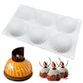 Miniatyrbillede 1 af 6: Spiral Hemisphere Silikoneform Semisphere Mousse-form Pralineform White