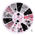 Miniatyrbillede 8 af 11: Rhinestone hjul MultiColor 9. Metall dekorationer/nitar guld/si