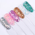 Pikkukuva 3 / 4: Kynsien glitter sekoitus - Rainbow Glitter mix - Metallic silver