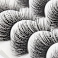 Miniatyrbillede 2 af 5: 5 par falske øjenvipper - 6D faux mink - G203 Black